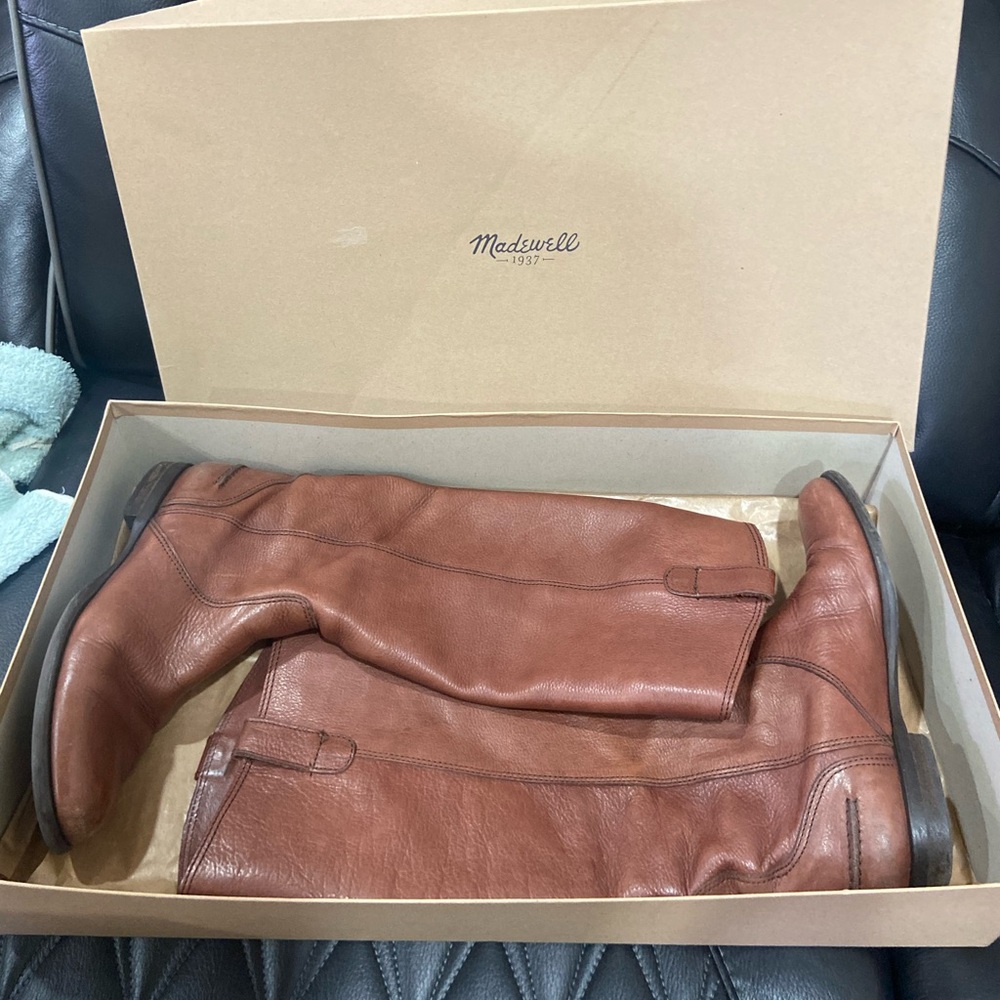 Madewell Brown Leather Tall Boots